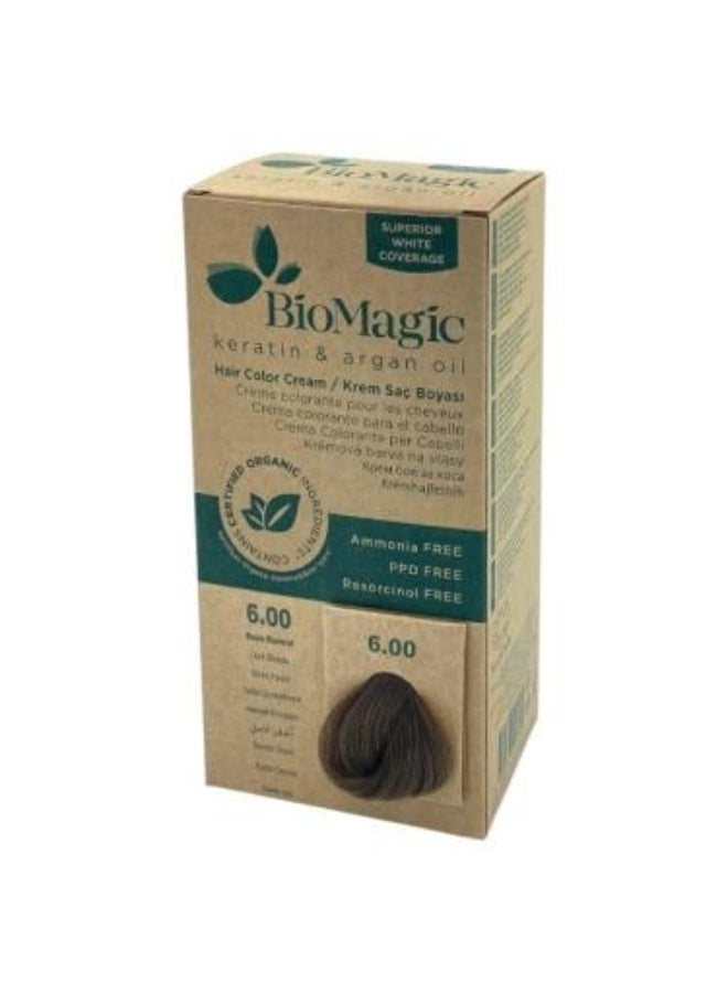 Ammonia-Free Hair Color Cream with Keratin and Argan Oil 6.00 Dark Blonde